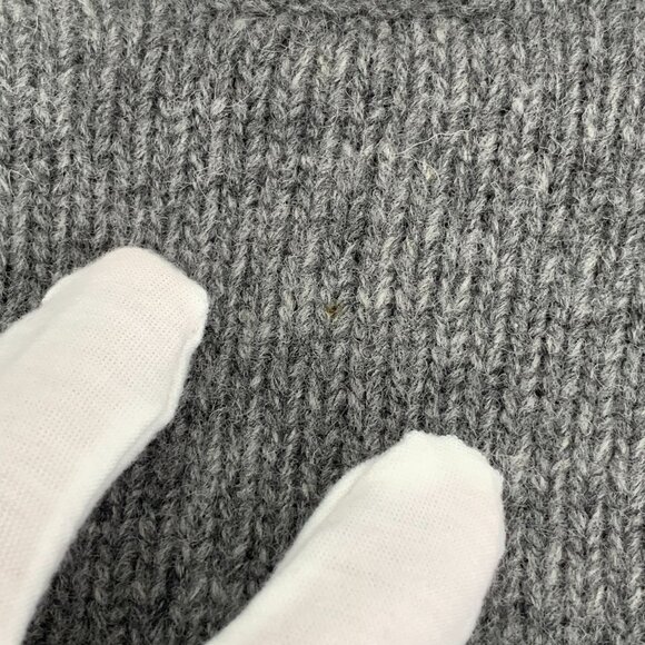 Céline Gray Wool Sweater With Distressed Hem & Sleeves Size S - Picture 8 of 8